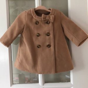 Baby Gap tan pea coat, size 0-6 months